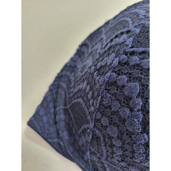 Victoria's Secret Underwire T-Shirt Bra Navy Blue Lightly Lined Demi Size 38DD - Picture 10 of 10
